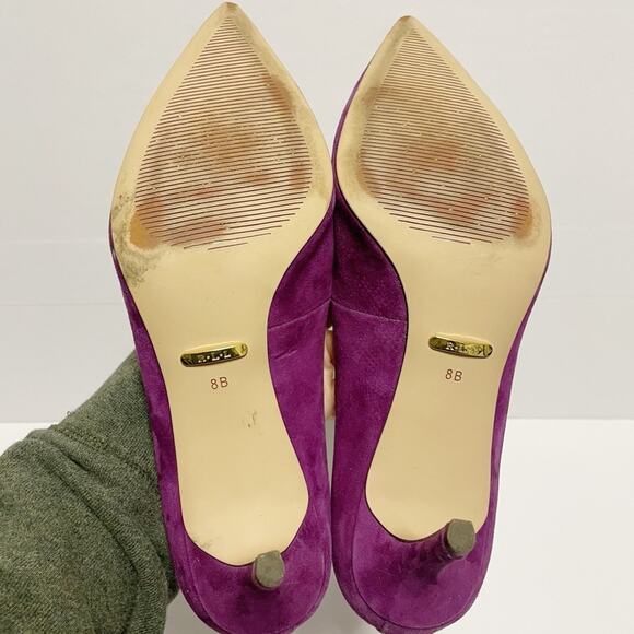 Lauren Ralph Lauren Fuchsia Suede Heel - Picture 5 of 6